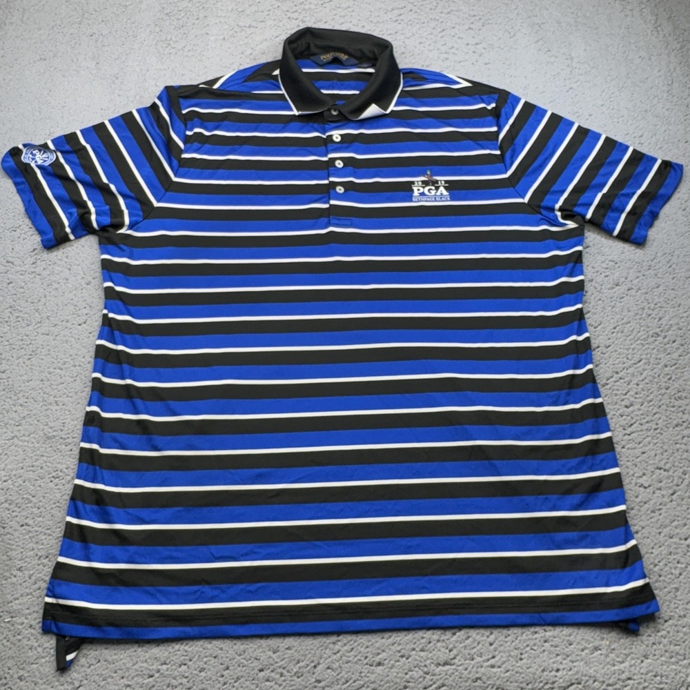 Ralph Lauren Polo Shirt Men 2XL PGA Champion 2019 Bethpage‎ Black Brooks Koepka